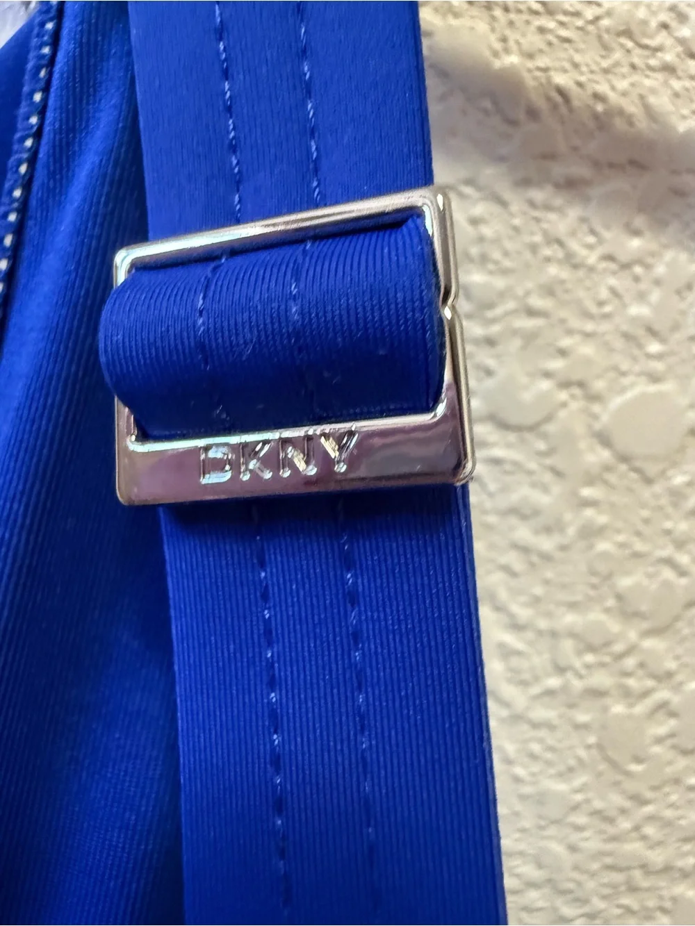 DKNY Royal Blue One Piece Swimsuit XS Ruffle Ruched Like New